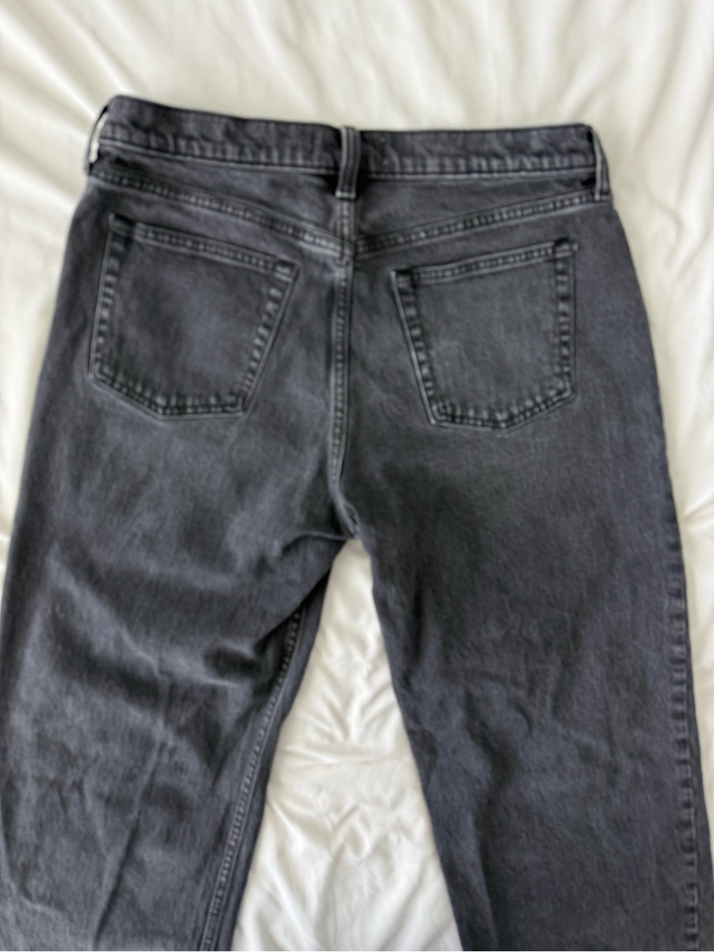 Abercrombie The Baggy Low Rise Jean Black Size 29 8R Raw Hem Cotton - Picture 10 of 10